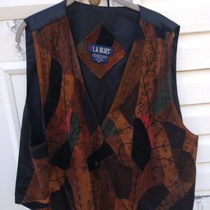 Women's L.A. Blues Patchwork Leather Vest